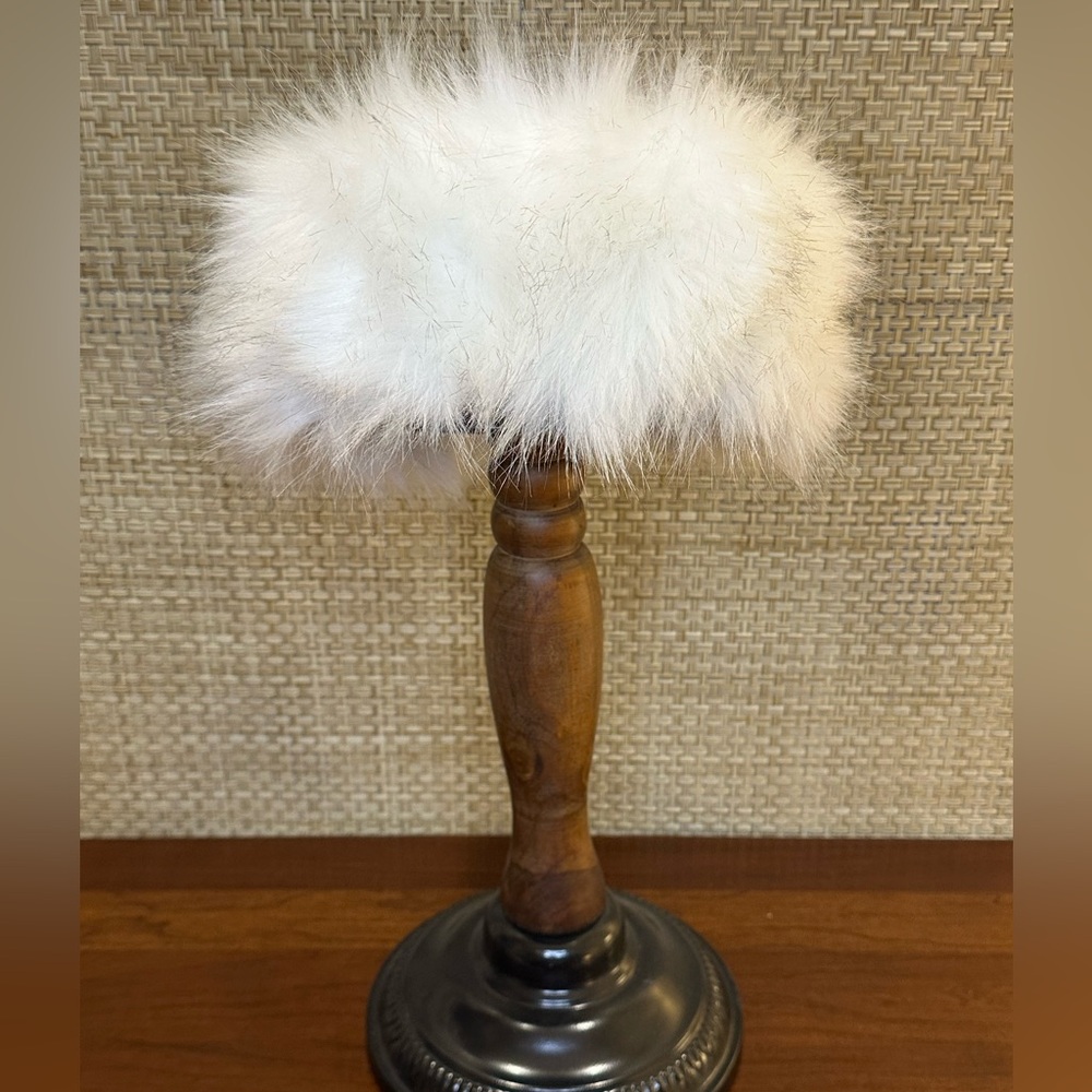 White Faux Fur Headband Adjustable Soul Young OSFM